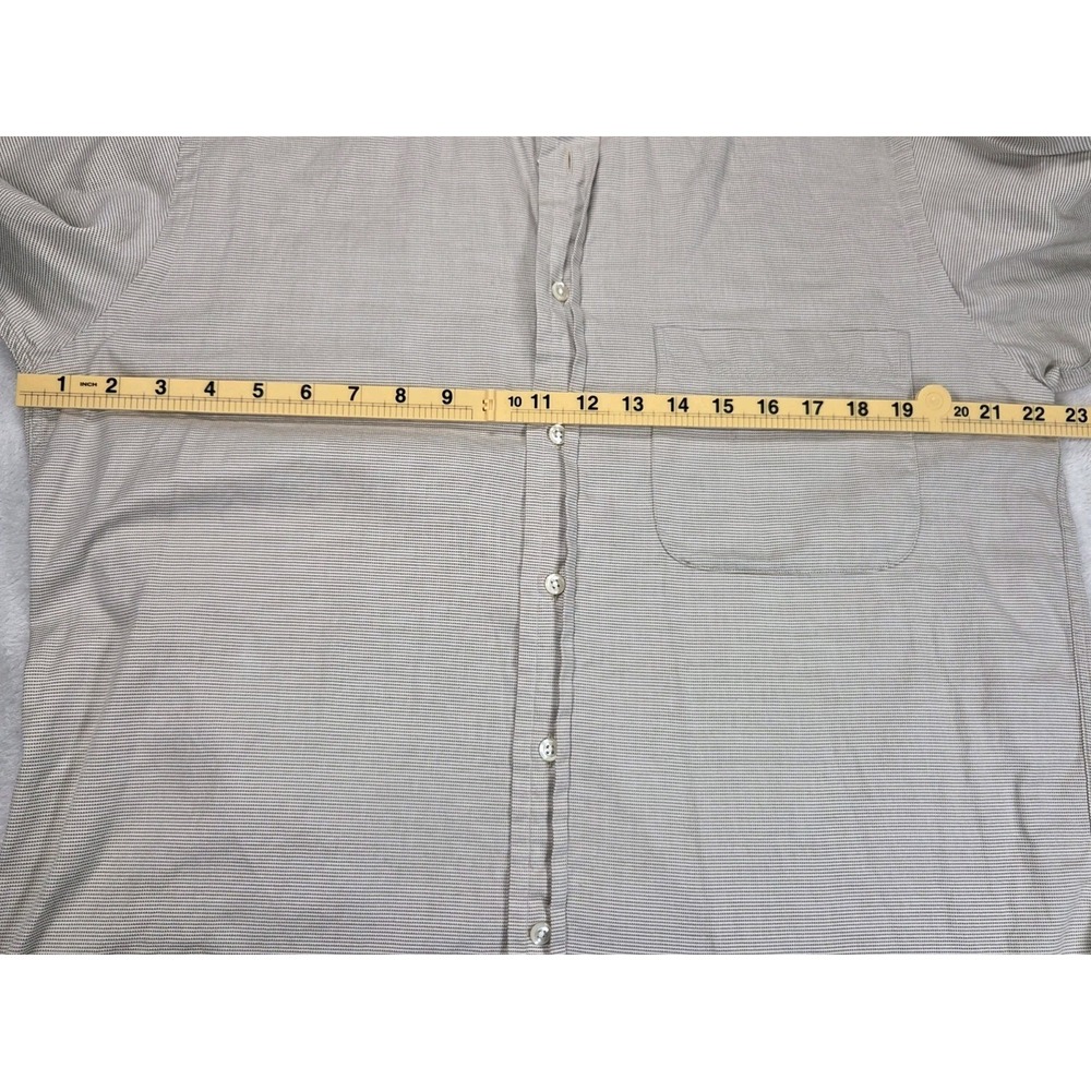 Valentino Uomo Men's long Sleeve 16 34-35 Striped Beige White Shirt Cotton - Picture 7 of 9